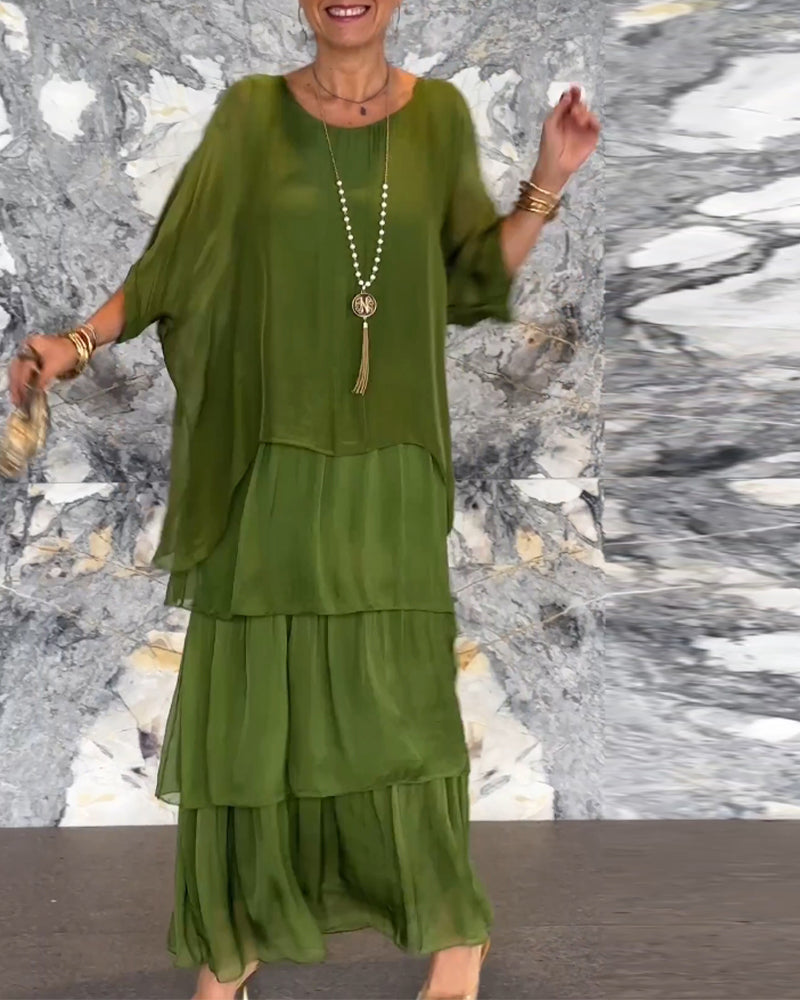 Livia | Dame Flatterende Flydende Maxi Kjole | Stilfuld & Komfortabel