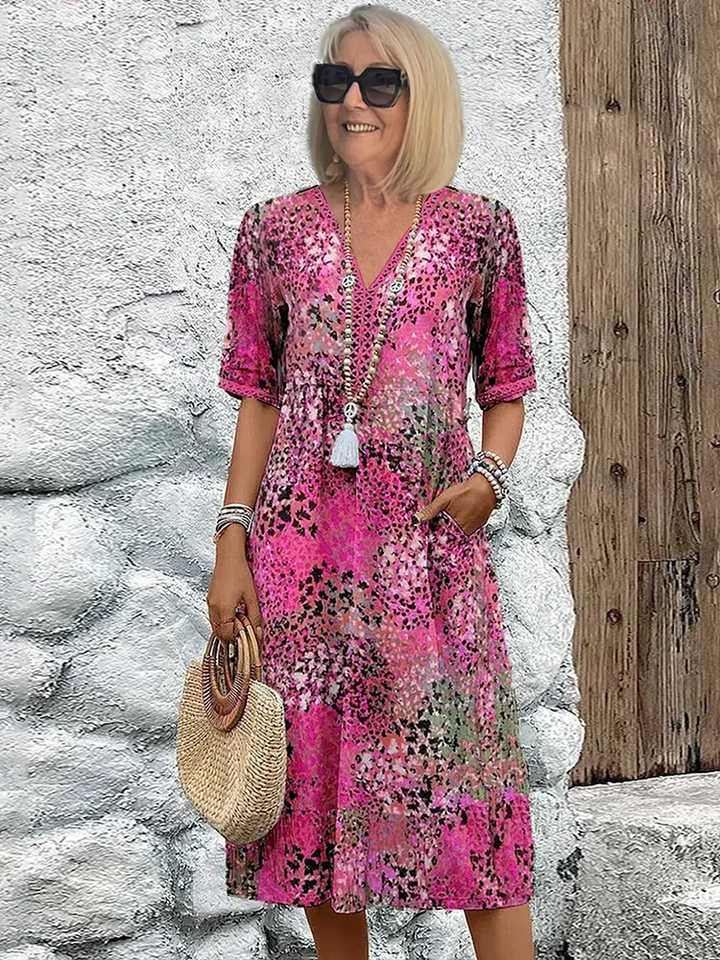 Elegant | Dames Håndlavet Midi Kjole | Køb 1 Få 1 Gratis