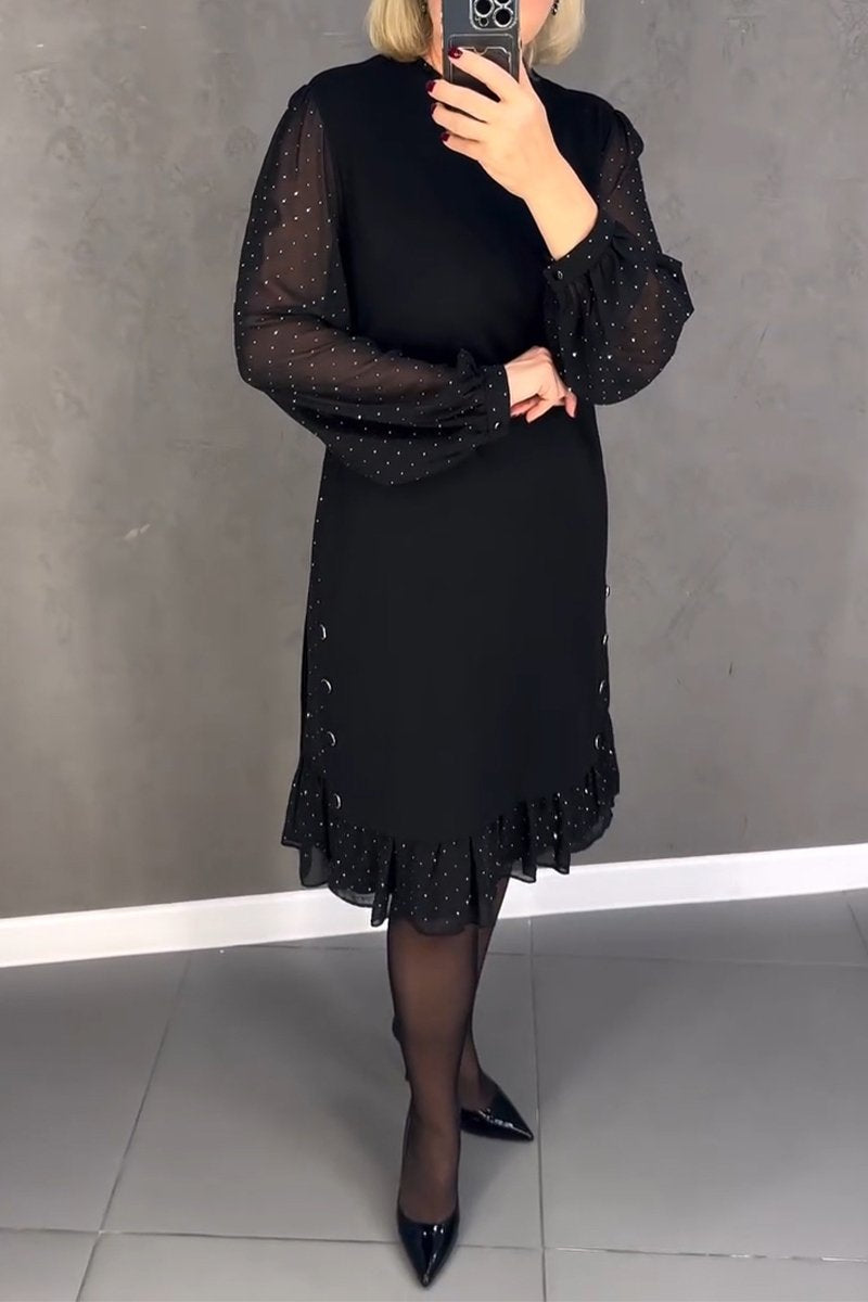 Elegant Kjole | Dames Skinnende Detaljeret Aftenkjole | Leena