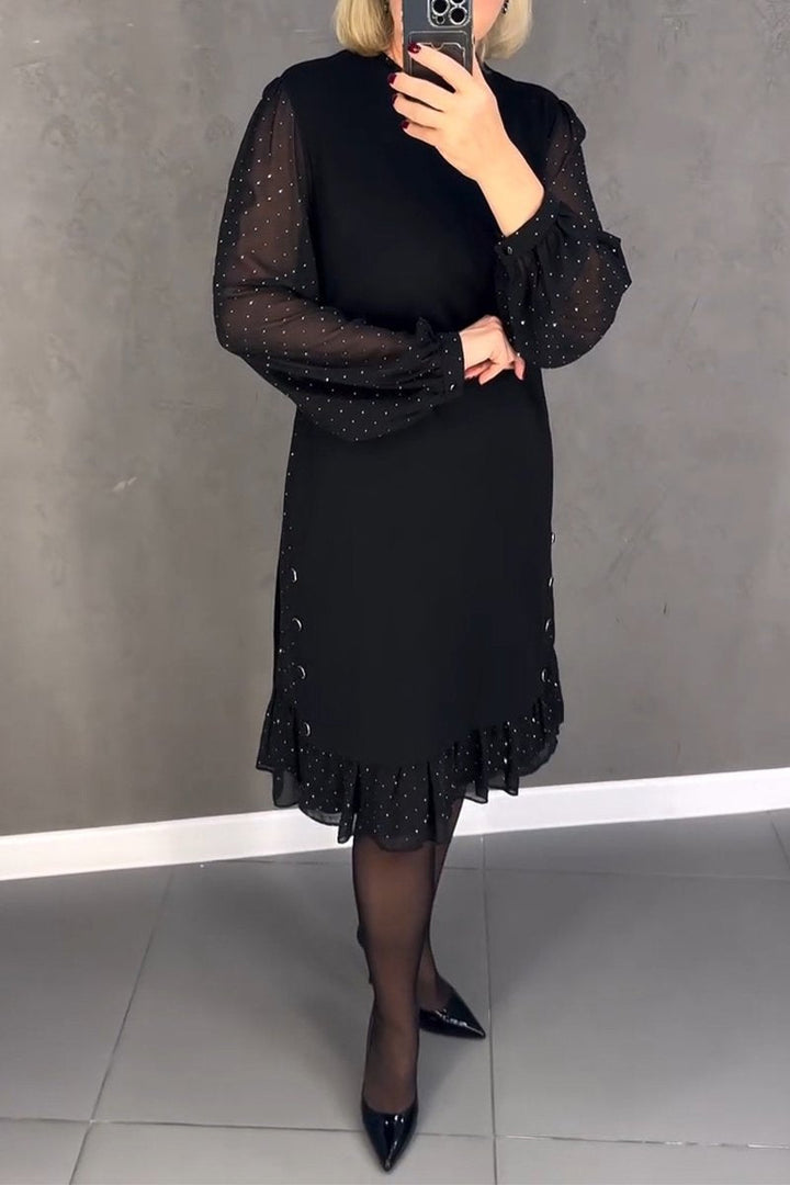 Elegant Kjole | Dames Skinnende Detaljeret Aftenkjole | Leena