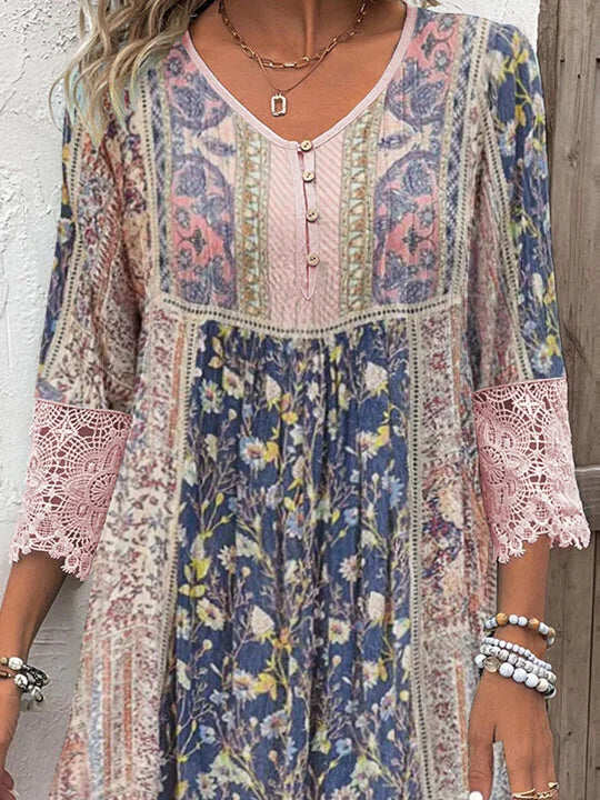 Elvine | Dame Boho Romantisk Sommerkjole | Til Let Elegance