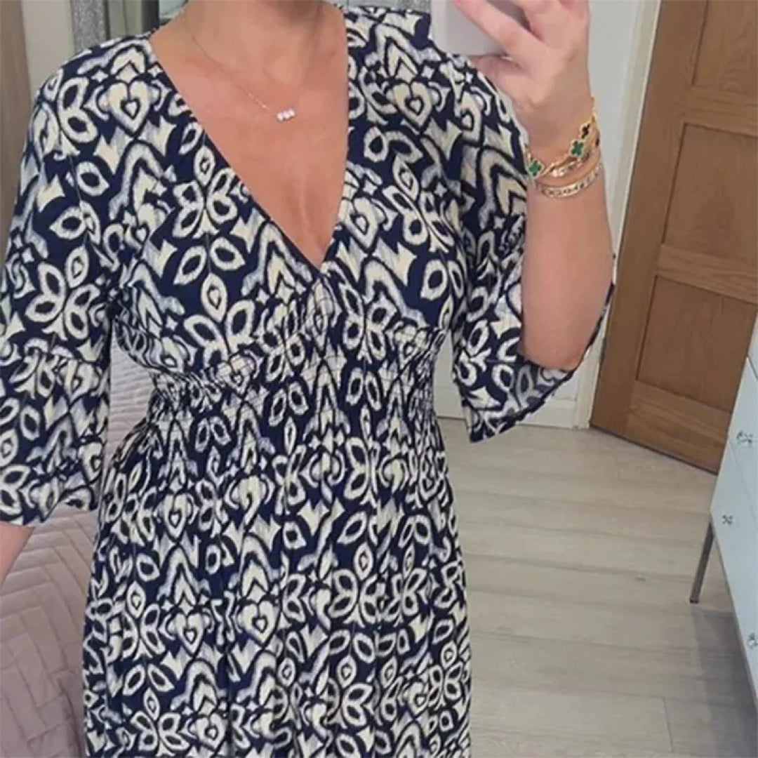Silja | Dame Let Farverig Sommerkjole | For Elegance & Frihed