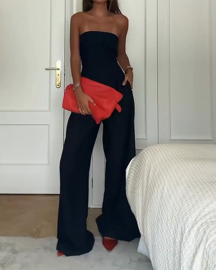 Siena | Kvinders Elegante Stropløse Jumpsuit | Komfort og Stil