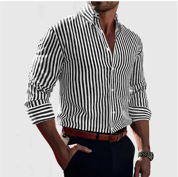 Henrik | Herre Randet Slank Skjorte | For Stil & Selvtillid