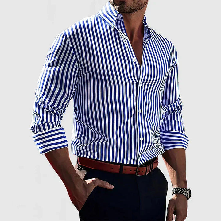 Henrik | Herre Randet Slank Skjorte | For Stil & Selvtillid