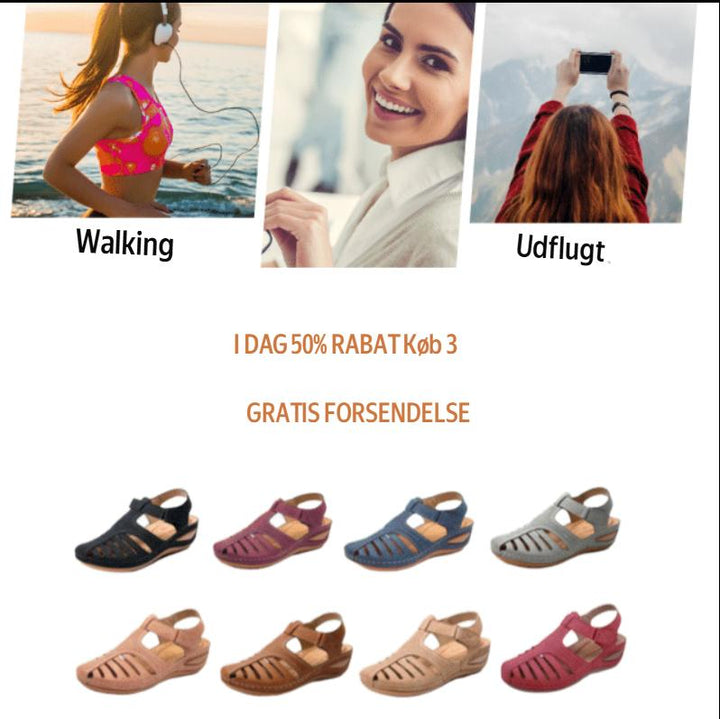 Emma | Dame Lette Premium Lædersandaler | Ergonomisk Komfort
