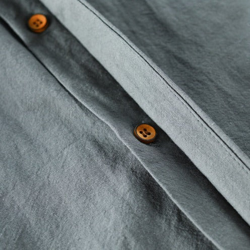 Niels | Stilfuld Button-Up Skjorte med Mandarin Krave