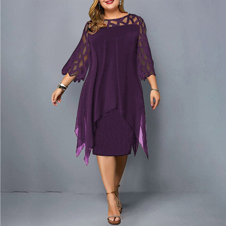 Abelone | Dame Elegant Overdimensioneret Midikjole | Tidløst Design