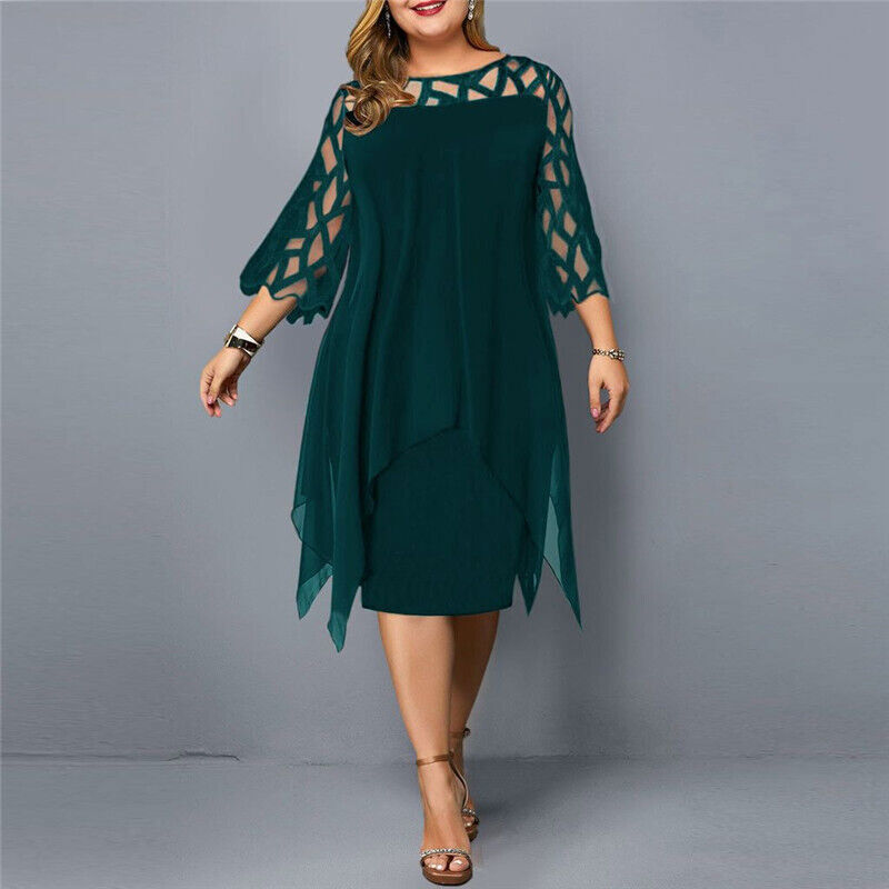 Abelone | Dame Elegant Overdimensioneret Midikjole | Tidløst Design