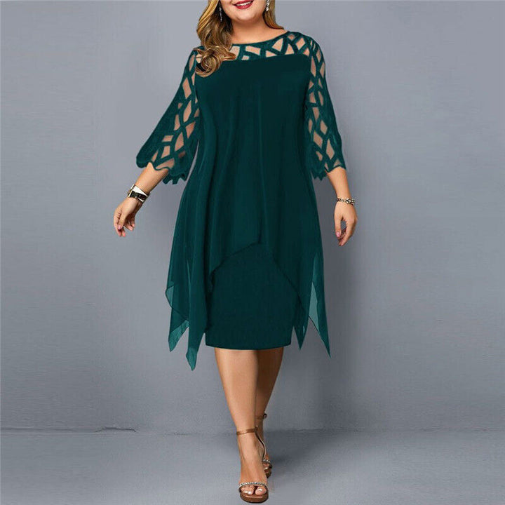 Abelone | Dame Elegant Overdimensioneret Midikjole | Tidløst Design