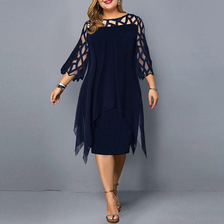 Abelone | Dame Elegant Overdimensioneret Midikjole | Tidløst Design