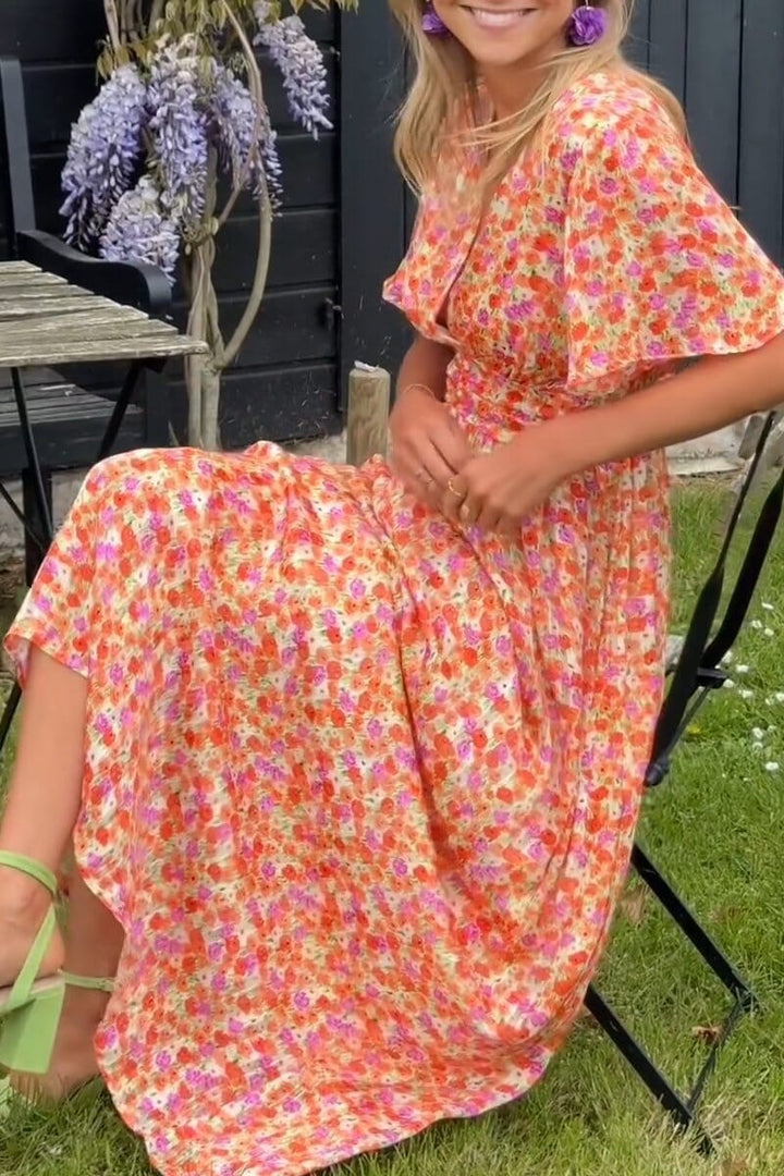 Freja-Lis | Dame Flydende Stilfuld Maxi Kjole | Til Elegance og Lethed