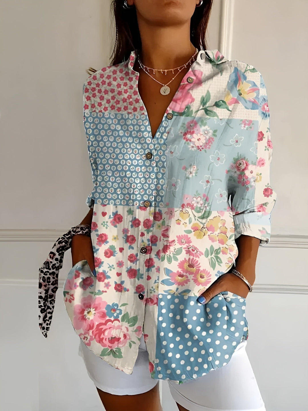 Dagny | Damer Farverig Blomstrende Bluse | Til Et Friskt Udtryk