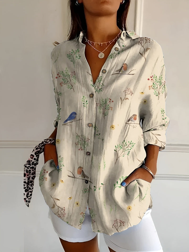 Dagny | Damer Farverig Blomstrende Bluse | Til Et Friskt Udtryk