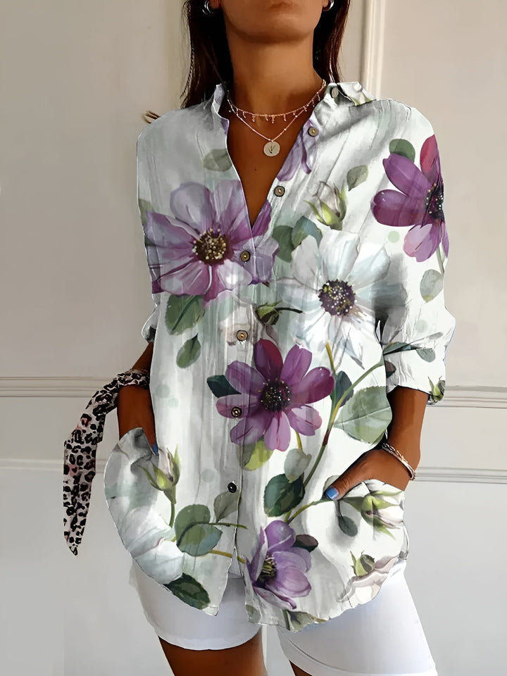 Dagny | Damer Farverig Blomstrende Bluse | Til Et Friskt Udtryk