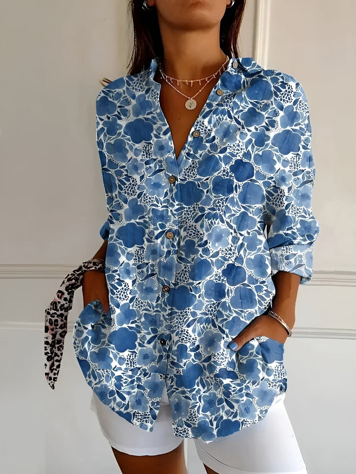 Dagny | Damer Farverig Blomstrende Bluse | Til Et Friskt Udtryk