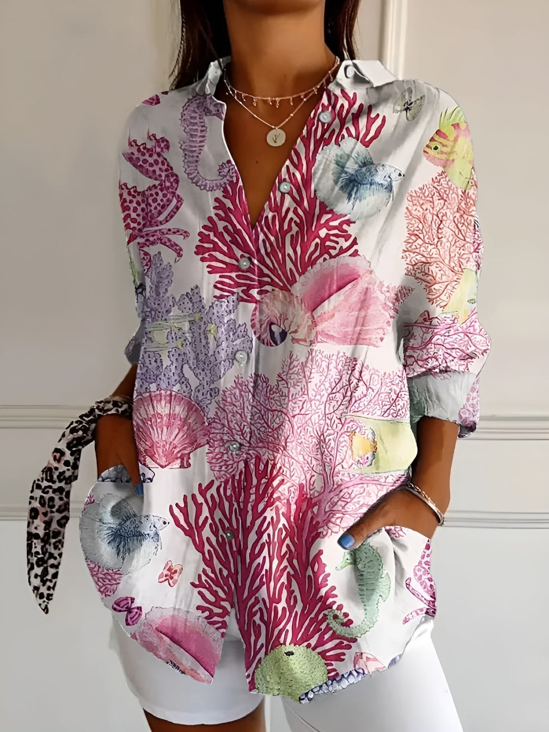 Dagny | Damer Farverig Blomstrende Bluse | Til Et Friskt Udtryk