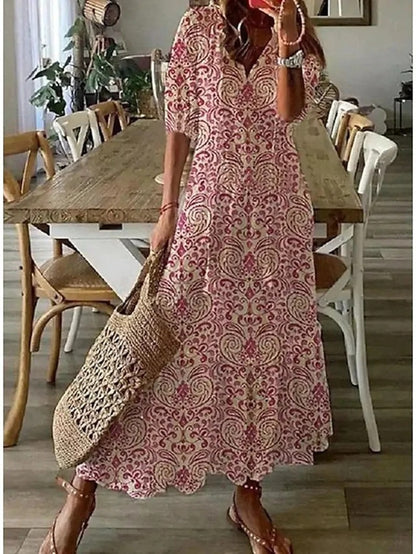 Elise | Dame Letvægts Mavedækkende Kjole | Boheme-Stil